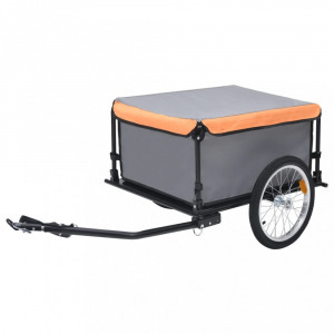 szürke-narancssárga kerékpár-utánfutó 65 kg