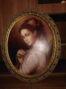 Fiatal nő portréja, 40 x 50 m ovális, Lázár Etelka
