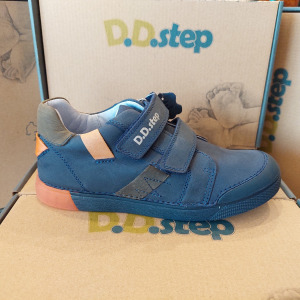 D.D. Step gyerek fiú világítós bőrcipő 34 - Royal Blue AKCIÓS!!!