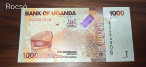 1000 Shilingi Uganda 2017 UNC állapotú bankjegy