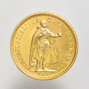1895  Ferenc József  arany 10 korona  UP   -PAP129
