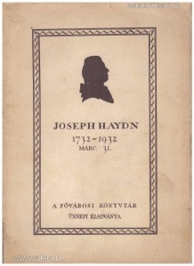 Joseph Haydn 1732-1932 március 31
