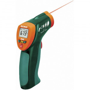 Infra hőmérő pisztoly, távhőmérő lézeres célzóval 8:1 optikával -20 + 332 °C Extech IR400