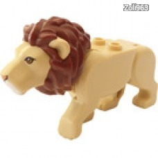 LEGO oroszlán hím sörénnyel, sárgásbarna (77589) - új Friends City