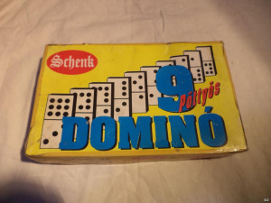 [ABC] Schenk 9 pöttyös dominó retro társasjáték (6882)