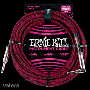 Ernie Ball - Vasalózsinór kábel 7.65m Vörös