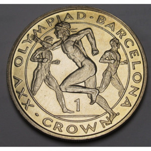 Gibraltár, 1 crown 1991 - Barcelonai olimpia - futók UNC