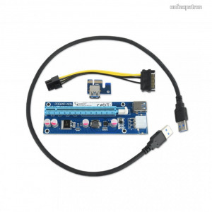 Gembird RC-PCIEX-03 PCI-Express riser add-on card, PCI-ex 6-pin power connector (Gyártói cikkszám...