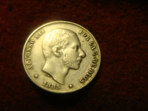 Fülöp-szigetek ezüst 20 centimos 1885