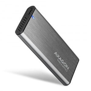 AXAGON EEM2-SG2 SuperSpeed+ USB-C - M.2 NVMe & SATA SSD RAW box Grey EEM2-SG2 Kiegészítő, Kellék ...