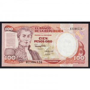 Kolumbia, 100 pesos 1991 UNC