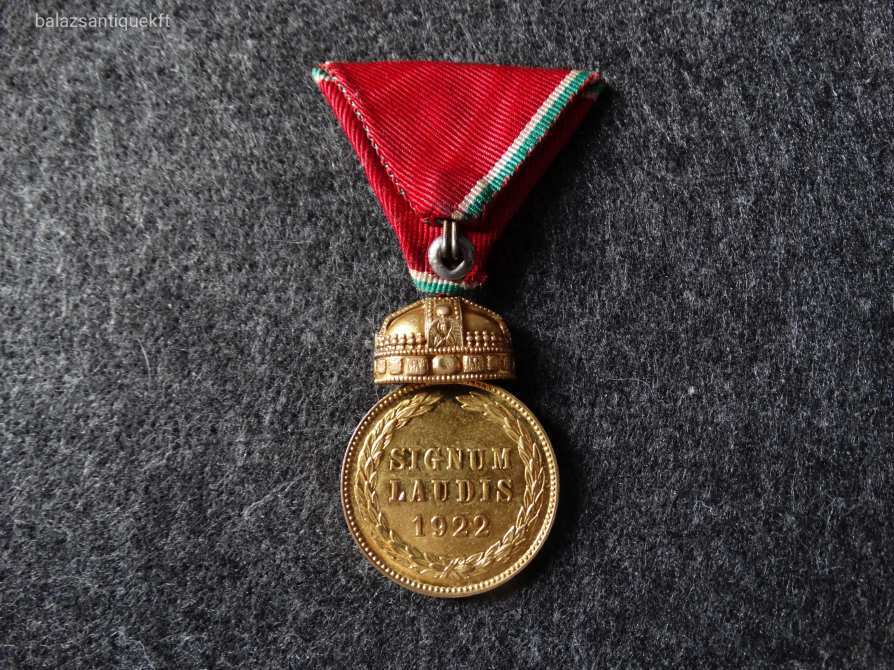 HORTHY - MAGYAR KORONÁS BRONZÉREM - SIGNUM LAUDIS - EREDETI HADISZALAGON