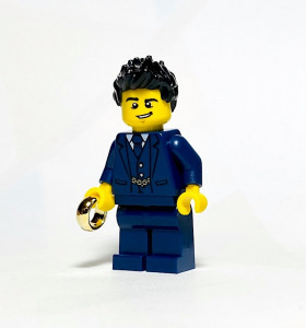 Vőlegény - Sötétkék öltönyben EREDETI LEGO egyedi minifigura - Esküvő - Új