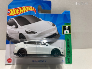 - Tesla Model Y - Hot Wheels - 2023 - HW Green Speed - új dobozos - 1:64 autó modell