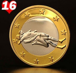 6 Sex Euro 2015 UNC Bimetál Erotikus Érme Szex Euro No.16