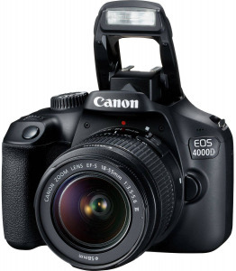 Canon EOS 4000D Kit 18-55mm III Digitális tükörreflexes fényképezőgép EF-S 18-55 mm IS II 18 Mega...