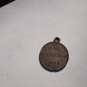 Szabadságharc ezüst 6 krajcár 1849 NB kis füllel