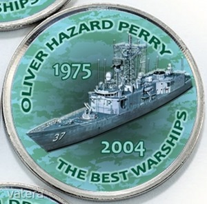 Zimbabwe 1 shilling 2017 UNC USS Oliver Hazard Perry Fregatt Hajó 1975-2004