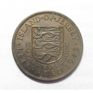 Jersey, 1/12 shilling 1945 - Felszabadítás EF