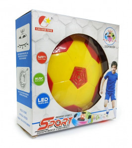 Otthoni lebegő focilabda légpárnás futball légfoci elemes LED-es zenélő Ø180 x 60 mm