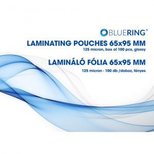 Bluering lamináló fólia 65x95mm, 125 micron, 100db/doboz (LAMM6595125MIC) (LAMM6595125MIC)