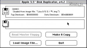 400K/800K Mac, Lisa, IIGS vagy ProDOS bootlemez írása