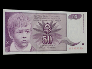 1 Ft-ról!!! UNC  Jugoszlávia 50 Dinar  hajtatlan !! 1990
