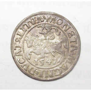 Litvánia, II. Zsigmond 1/2 garas 1547 EF+, 1.250g