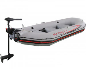 Intex szett , gumicsónak Mariner 4 + Elektromos csónakmotor 40lbs + motortartó