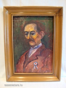 Jelzett férfi portré festmény vastag fa képkeret (meghosszabbítva: 3138675929) - Vatera.hu Kép