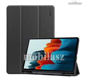 SAMSUNG Galaxy Tab S7 (SM-T870/T875/T876B), ENKAY tablet tok, Trifold flip, Fekete