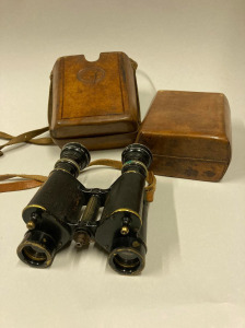 Francia I.világháborús távcső ritkaság - Jules Huet Paris  binocular military modell -