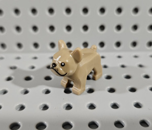 LEGO City - Francia Bulldog zsemle szín állatfigura - ÚJ