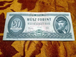 1962 -es 20 Forint ropogós bankó egyenes szárú hármassal Ritkább !!!! (L2244)