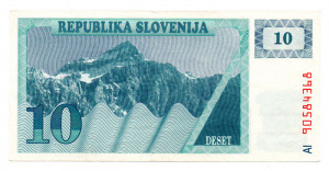 Szlovénia 10 Tolar Bankjegy 1990 P4a