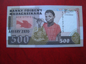 Madagaszkár 500 Francs UNC 1988