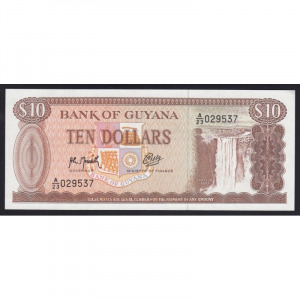 Guyana, 10 dollars 1992 UNC