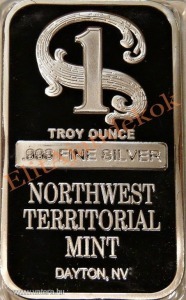Northwest Territorial ezüst tömb REPLIKA
