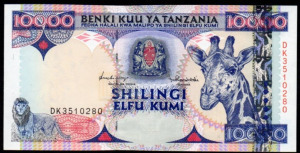 Tanzánia 10.000 shilingi UNC 1997