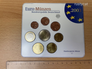 -AP362- Euro Forgalmi Sor 2003 Hamburgische Münze -J-