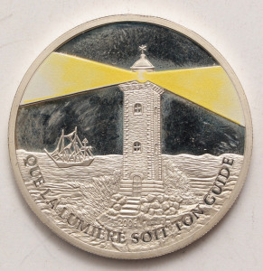 Kongó 10 frank 2006 Világítótorony Ag.925 24,7g
