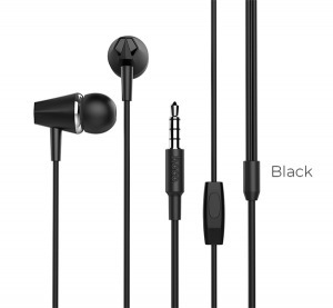 Hoco M34 fülhallgató SZTEREO (3.5mm jack, mikrofon, felvevő gomb), fekete