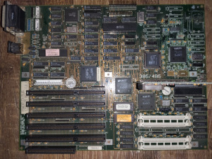 RETRO PC alkatrész - alaplap - 386 SX - ALR POWERFLEX-PLUS 386/486 + CO PROCESSZOR KÁRTYA !