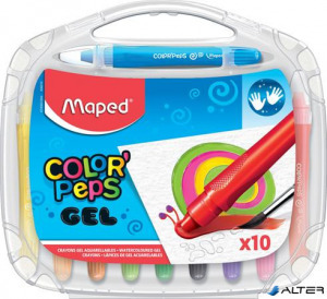 Zsírkréta, kitekerhető, MAPED Color'Peps GEL, 10 különböző szín