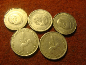 Kuba 5 féle nikkel turista pénz egyben /hasonlóknál más a szám/