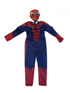 Izmosított Pókember jelmez maszkkal, 7-8 év - Spiderman - ÚJ