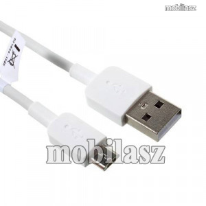 HUAWEI 2A adatátvitel adatkábel, USB töltő, USB / microUSB, 1m, Fehér