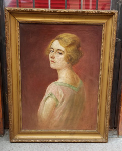 1926 Nyitray olaj-vászon női portré festmény (meghosszabbítva: 3195528689) - Vatera.hu Kép