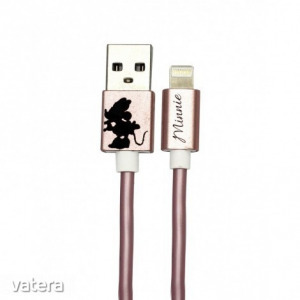 USB kábel Disney - Minnie Apple USB - Lightning (8Pin) 1 méter rozéarany