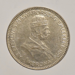 1896  Ferenc József 1 korona Millennium    2312-565